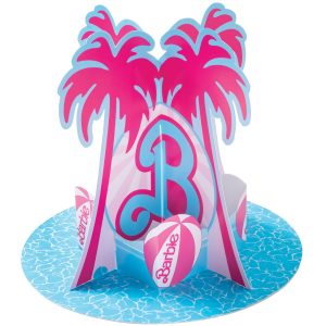 Malibu Barbie Pop-Up Cardstock Centerpiece. 12in x 10.1in
