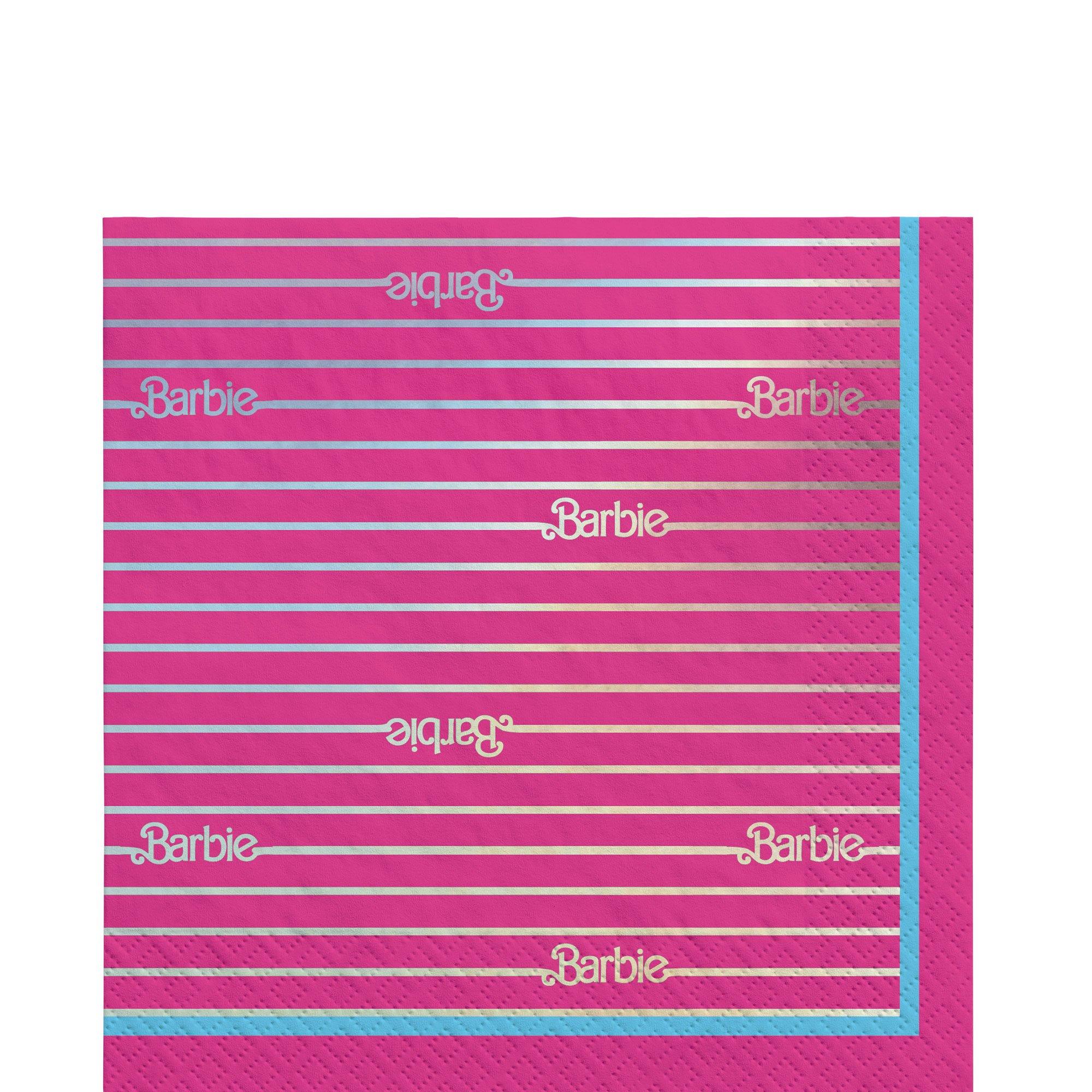 Metallic Malibu Barbie Paper Lunch Napkins. 6.5in. 16ct