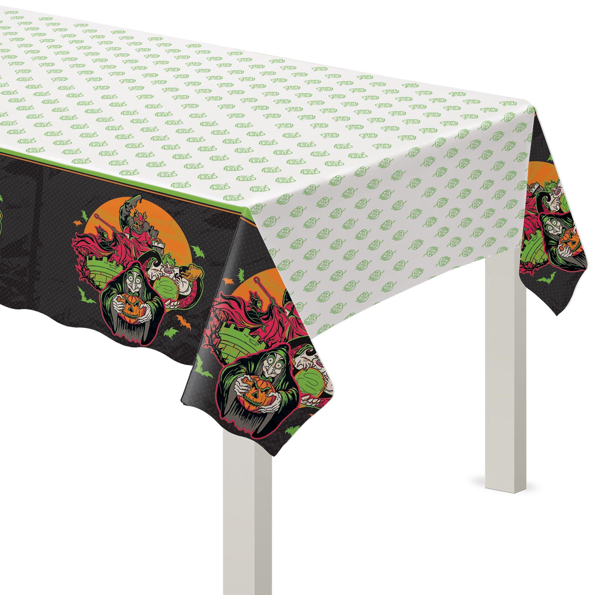 Disney Villains Halloween Plastic Table Cover. 54in x 96in
