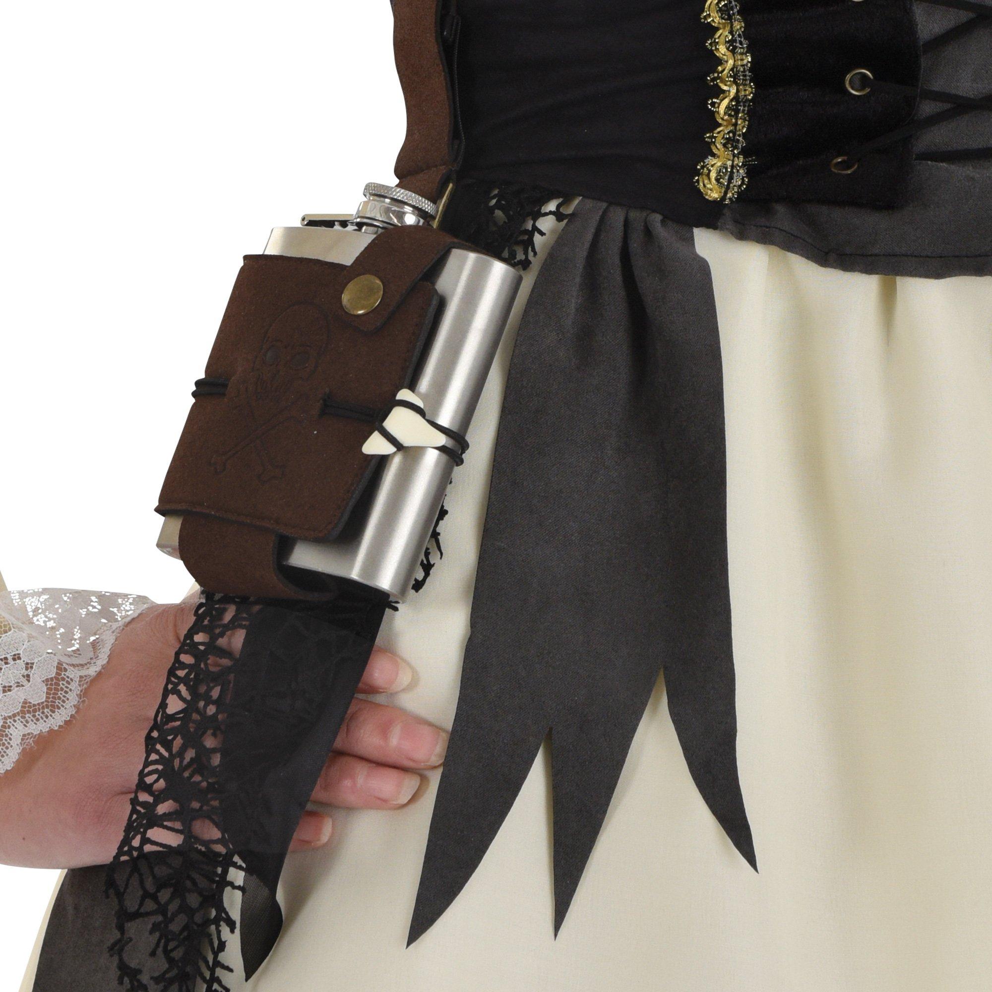 Pirate Stainless Steel Belt Flask. 6oz - Image 2