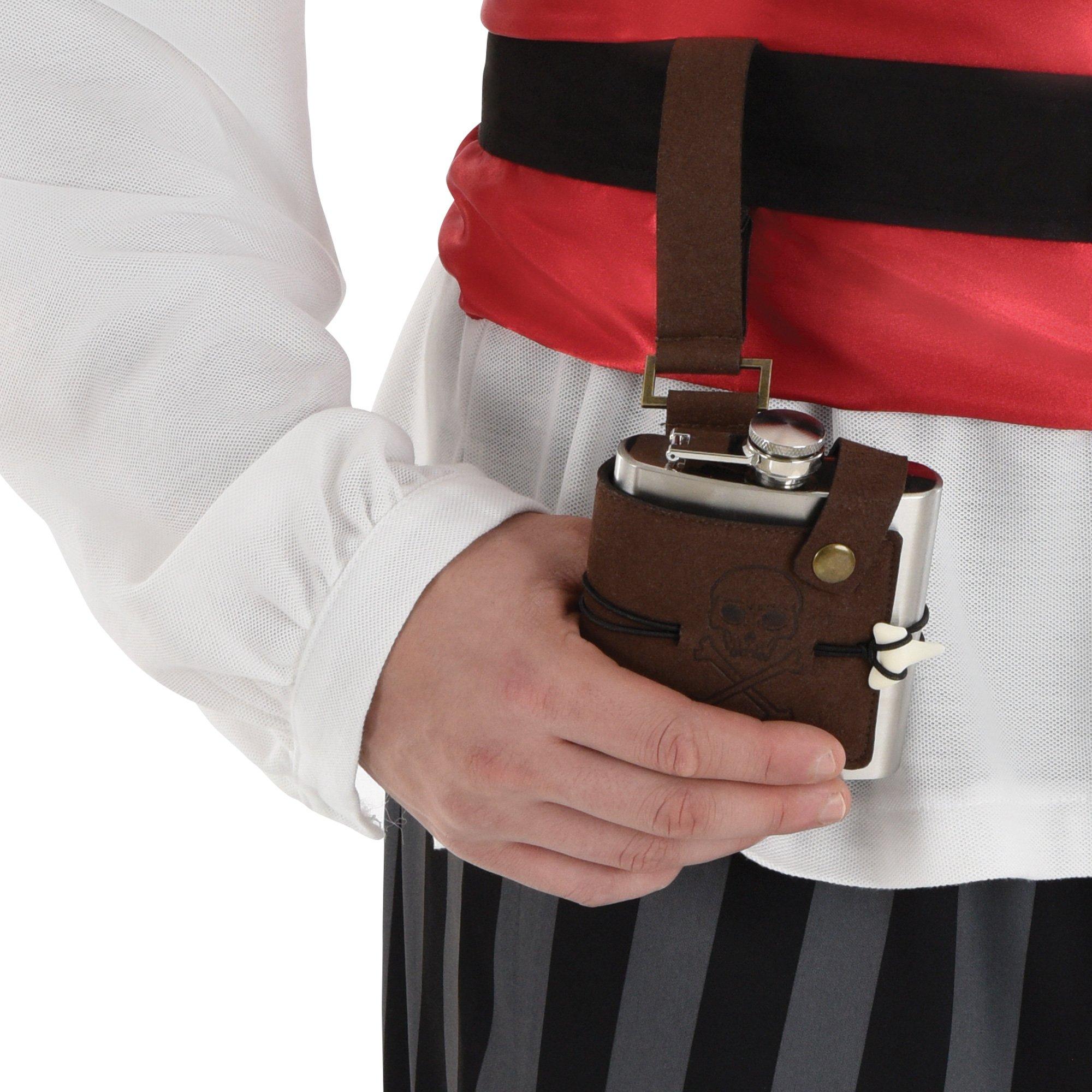 Pirate Stainless Steel Belt Flask. 6oz - Image 3