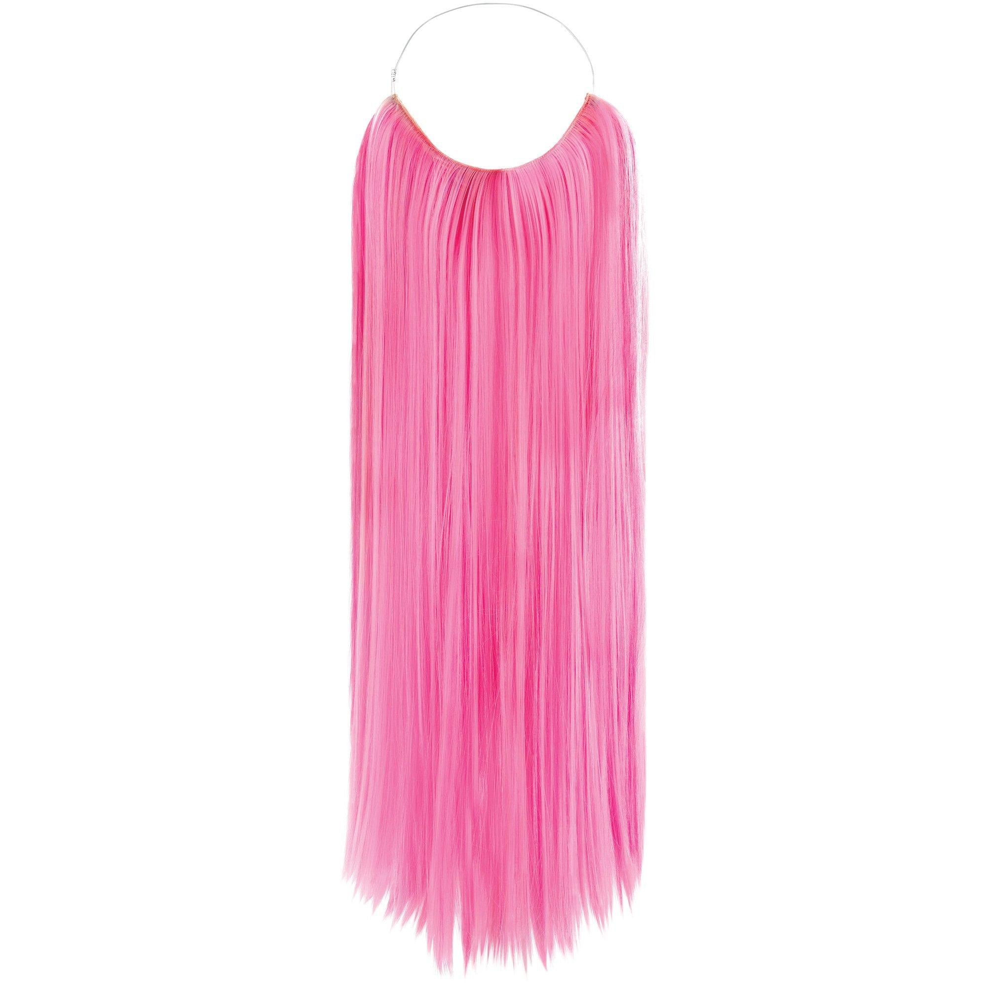 Neon Pink Hair Extension. 25in - Image 2