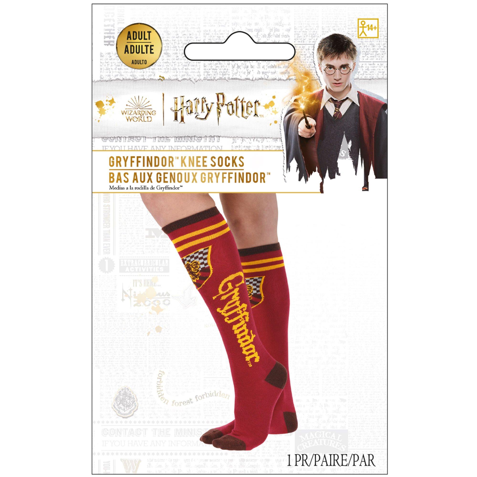 Adult Red & Gold Gryffindor Knee-High Socks - Harry Potter - Image 3