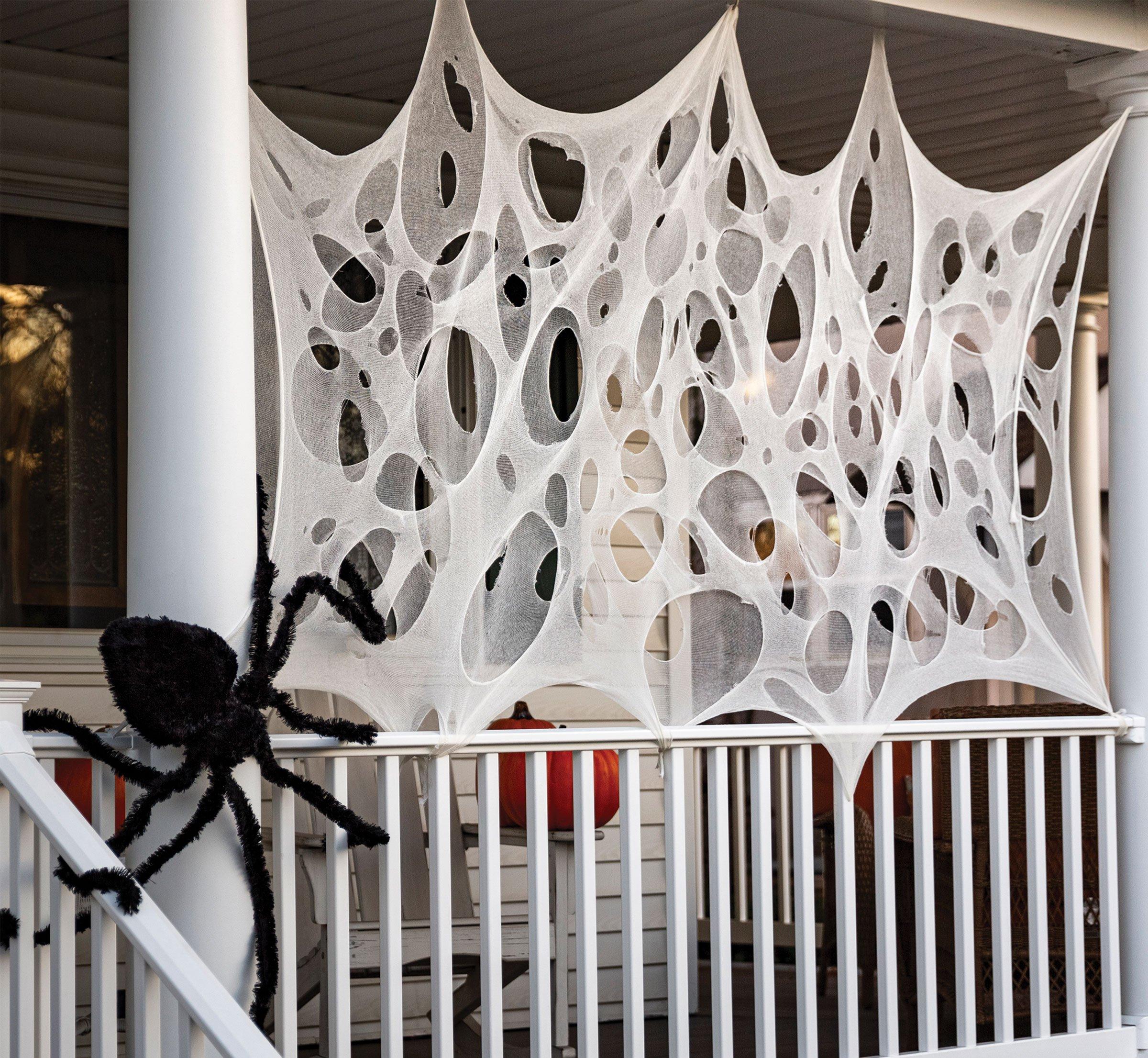 White Fabric Spider Webbing. 3.25ft x 9.8ft