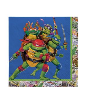 TMNT Paper Lunch Napkins. 6.5in. 16ct - Teenage Mutant Ninja Turtles: Mutant Mayhem