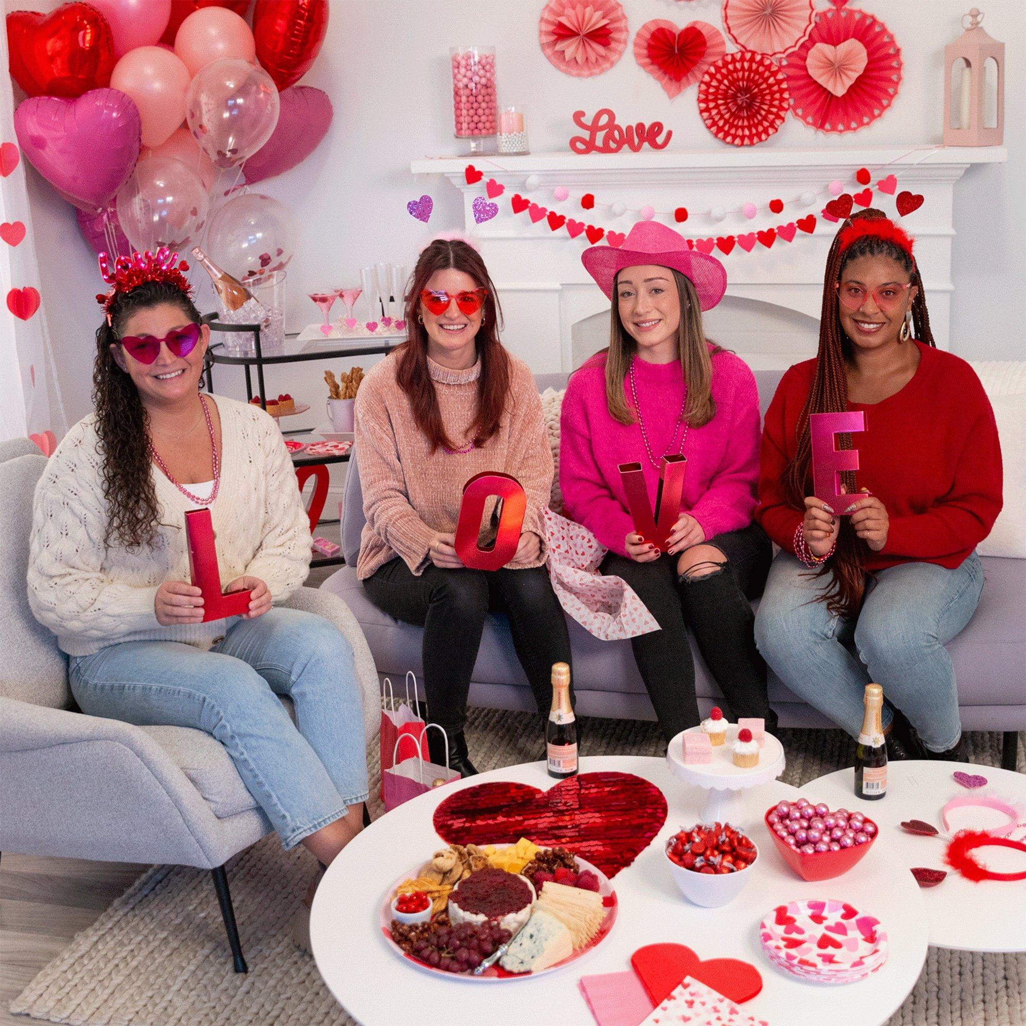 Metallic Red Love Cardboard Centerpiece. 8in Letters - Image 2