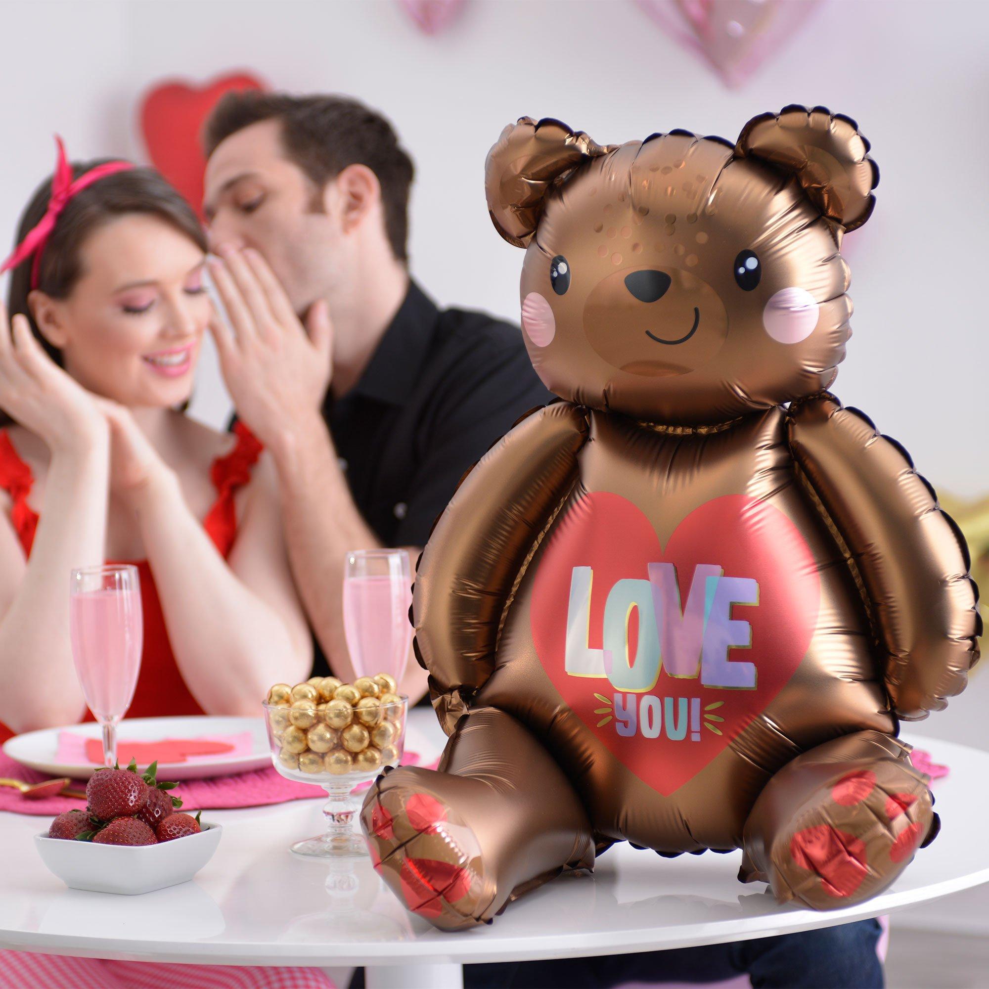 Air-Filled Sitting Love You Bear Balloon. 20in - Image 5