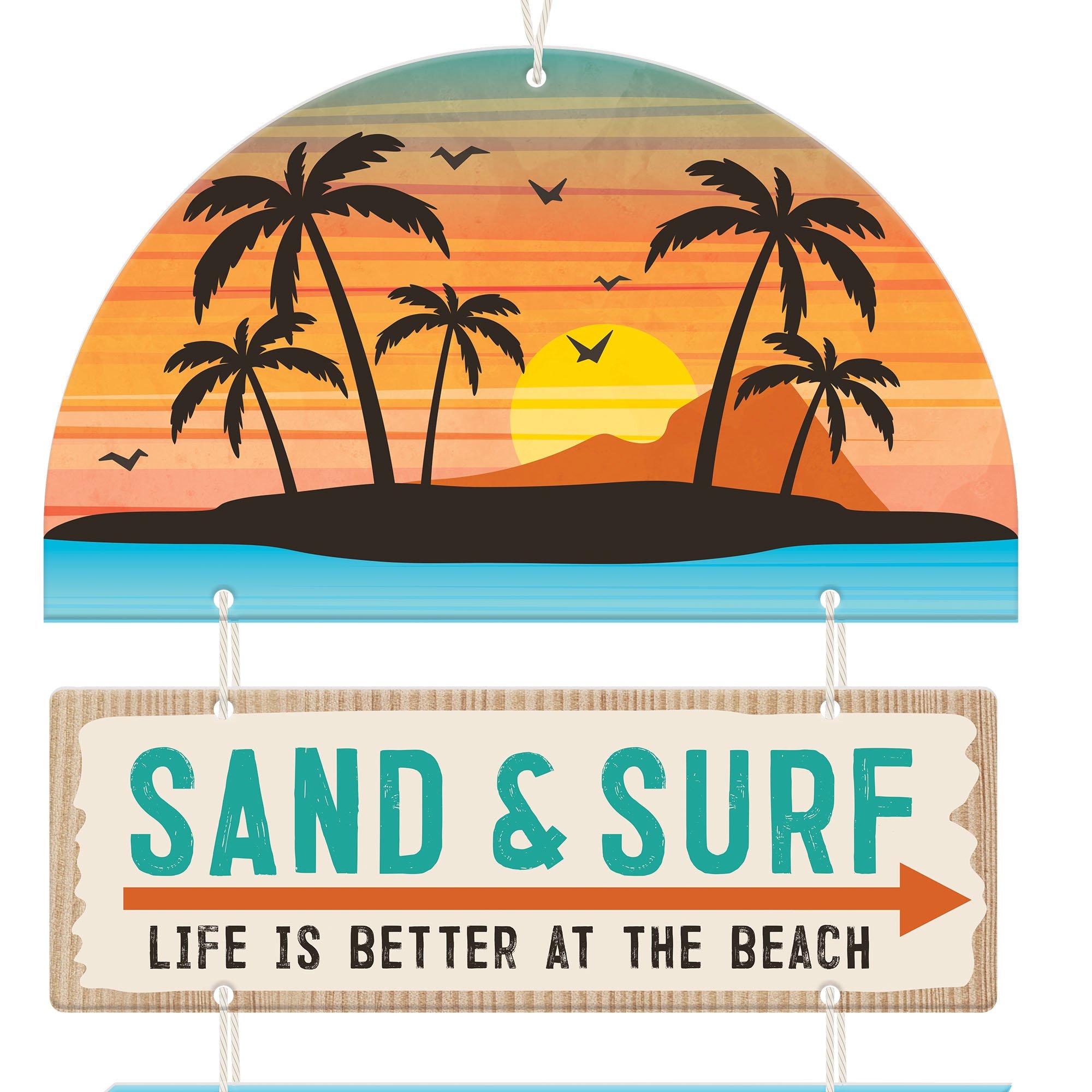 Beach Life MDF Stacked Sign. 14.3in x 22in - Image 3