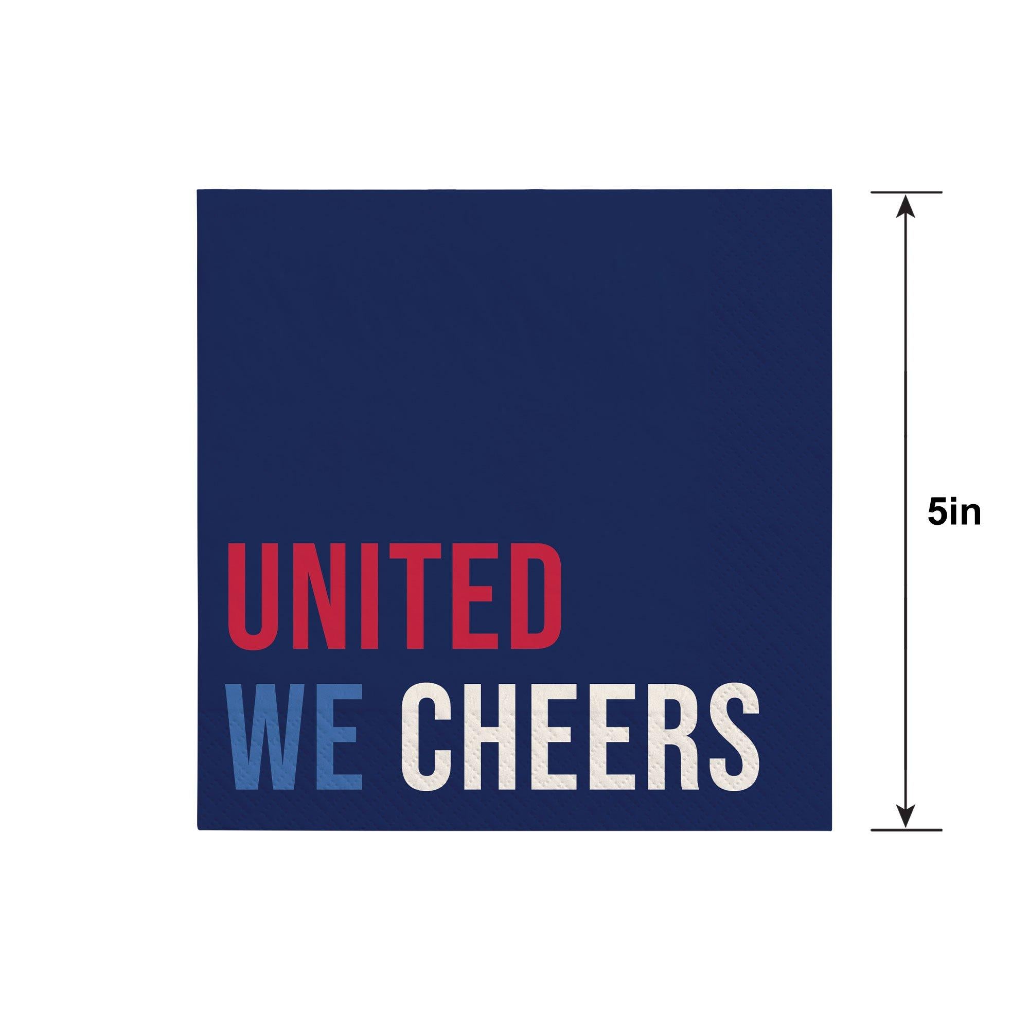 United We Cheers Paper Beverage Napkins. 5in. 16ct - Image 3