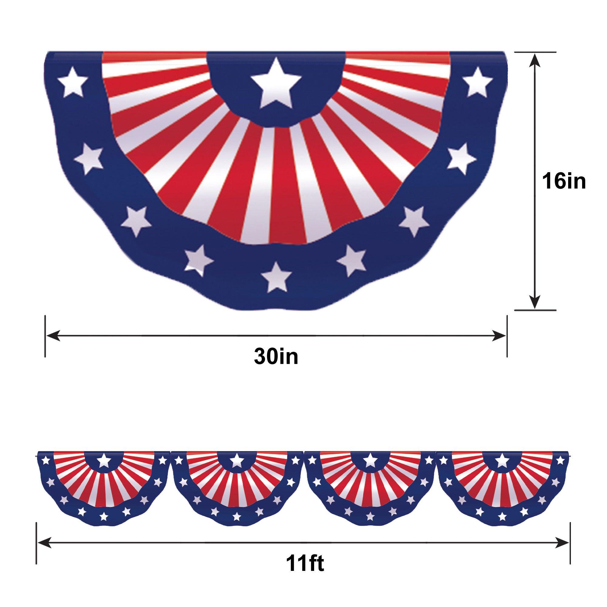 Patriotic Fabric Bunting. 11ft x 1.6ft - Image 6