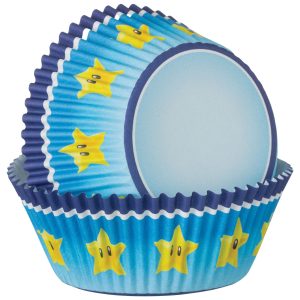 Super Star Paper Baking Cups. 2in. 48ct - Super Mario