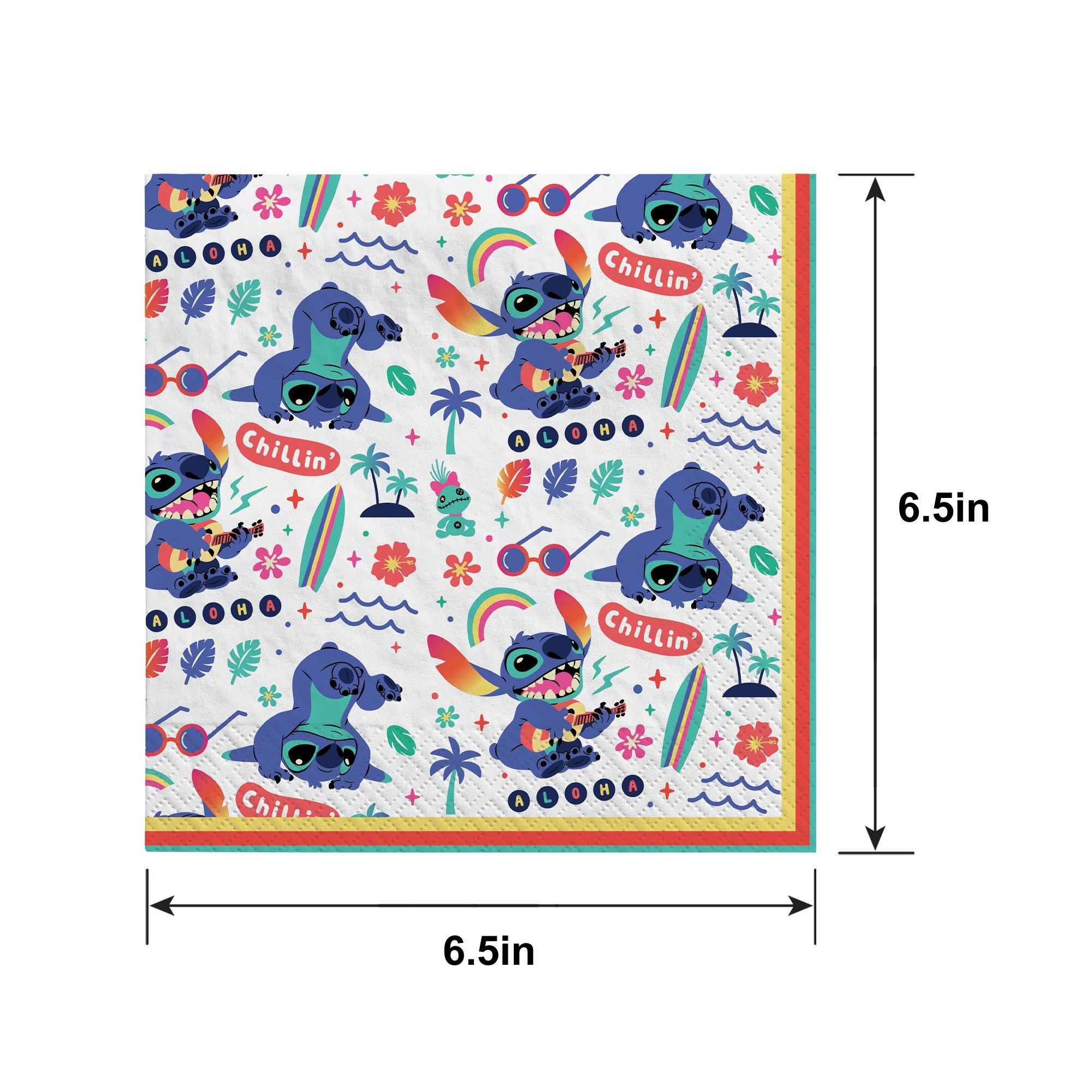 Stitch Aloha Lunch Napkins. 6.5in. 16ct - Disney Lilo & Stitch - Image 2
