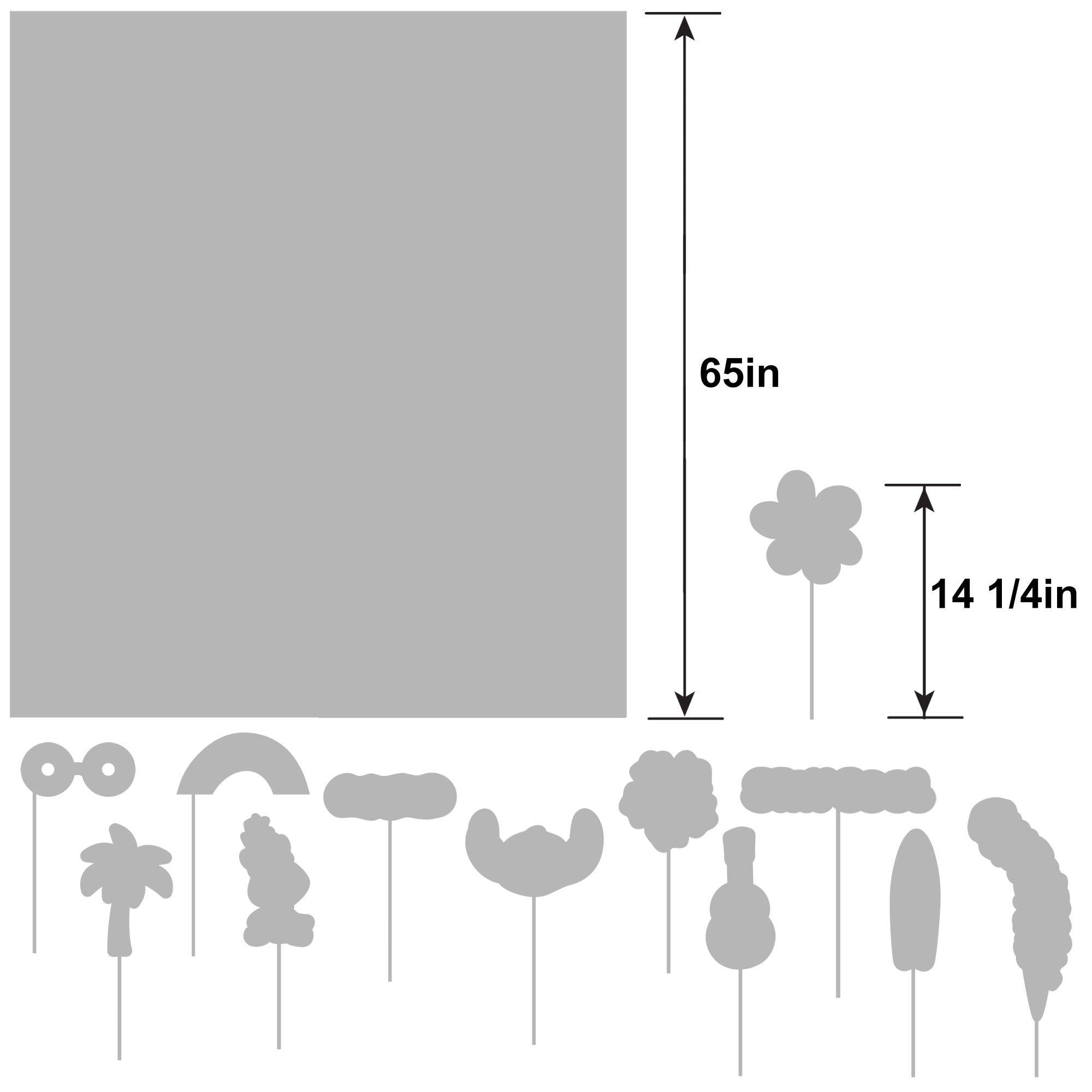Stitch Aloha Plastic & Cardstock Photo Booth Kit. 4.9ft x 5.4ft - Disney Lilo & Stitch - Image 3