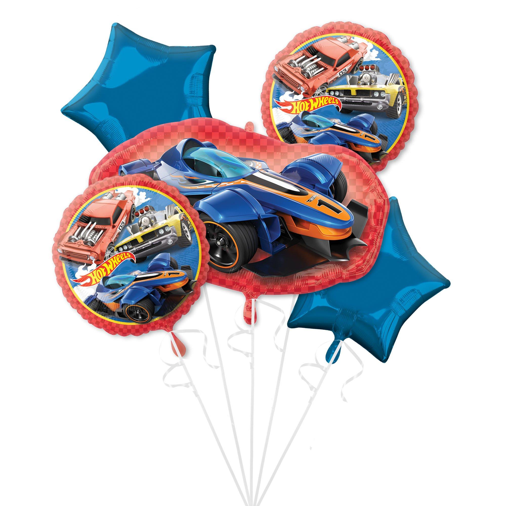 Hot Wheels Foil Balloon Bouquet. 5pc