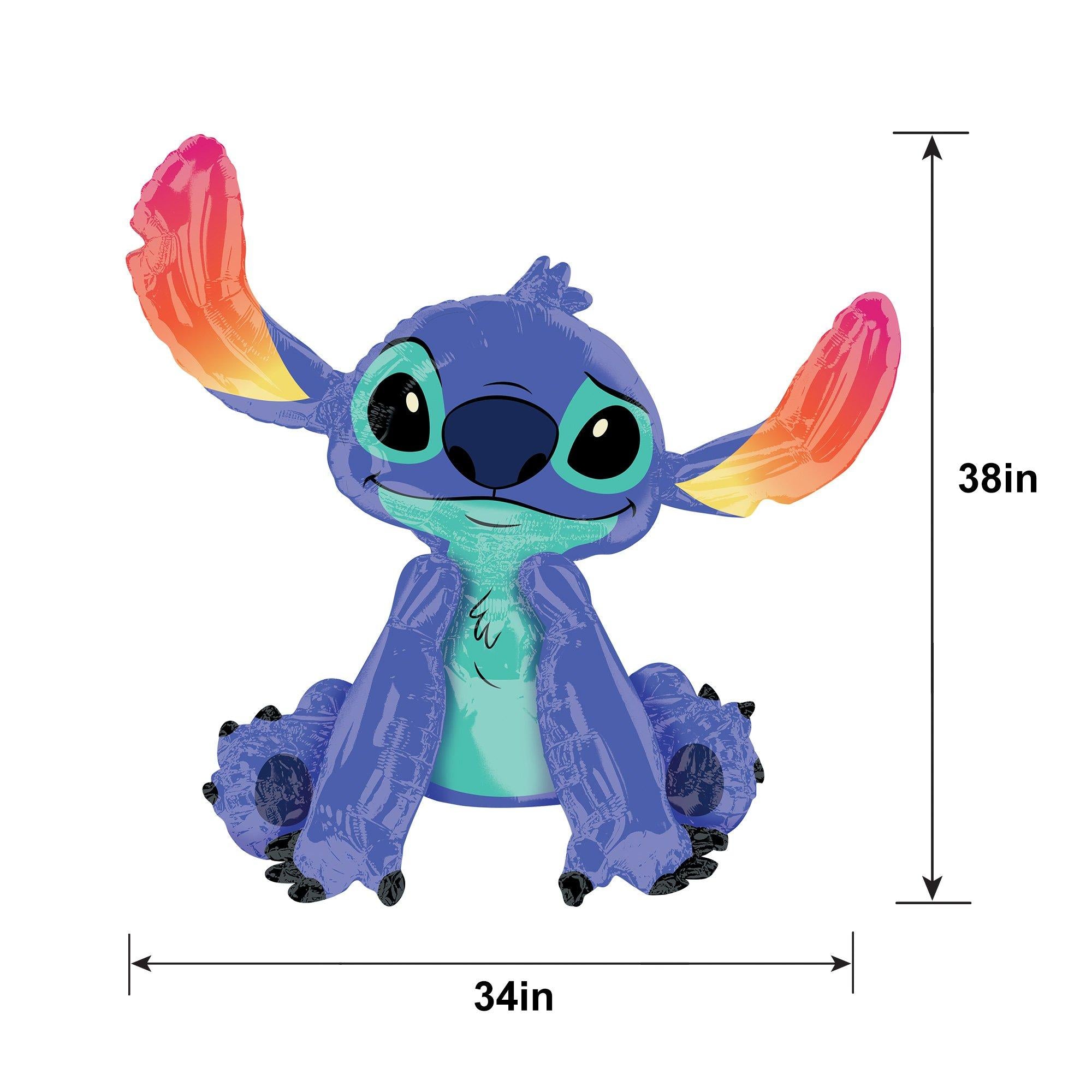 Gliding Stitch Foil Balloon. 34in x 38in - Disney Lilo & Stitch - Image 3