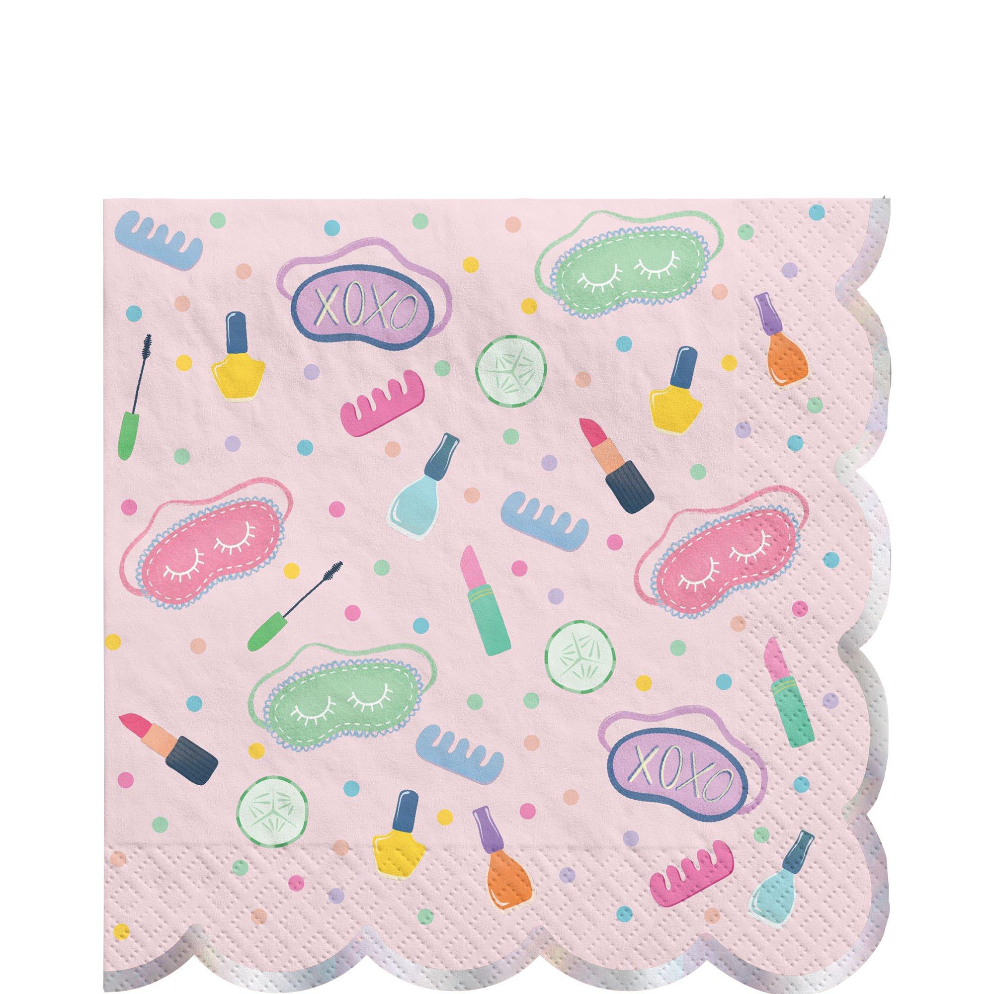 Spa Party Paper Lunch Napkins. 6.5in. 16ct