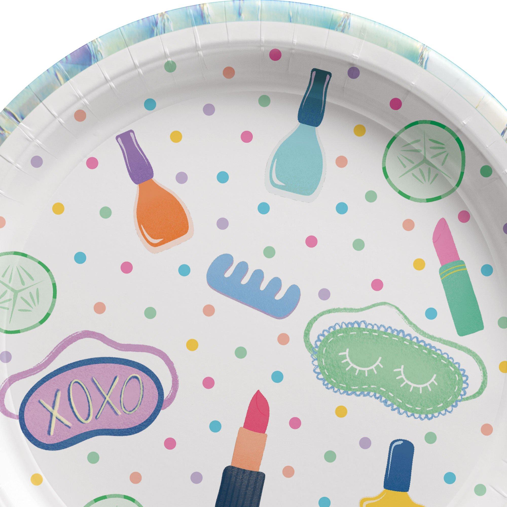Spa Party Paper Dessert Plates. 7in. 8ct - Image 4