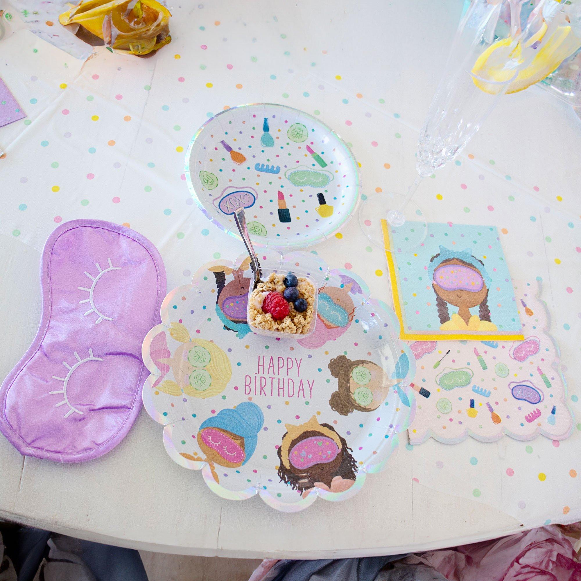 Spa Party Paper Dessert Plates. 7in. 8ct - Image 6