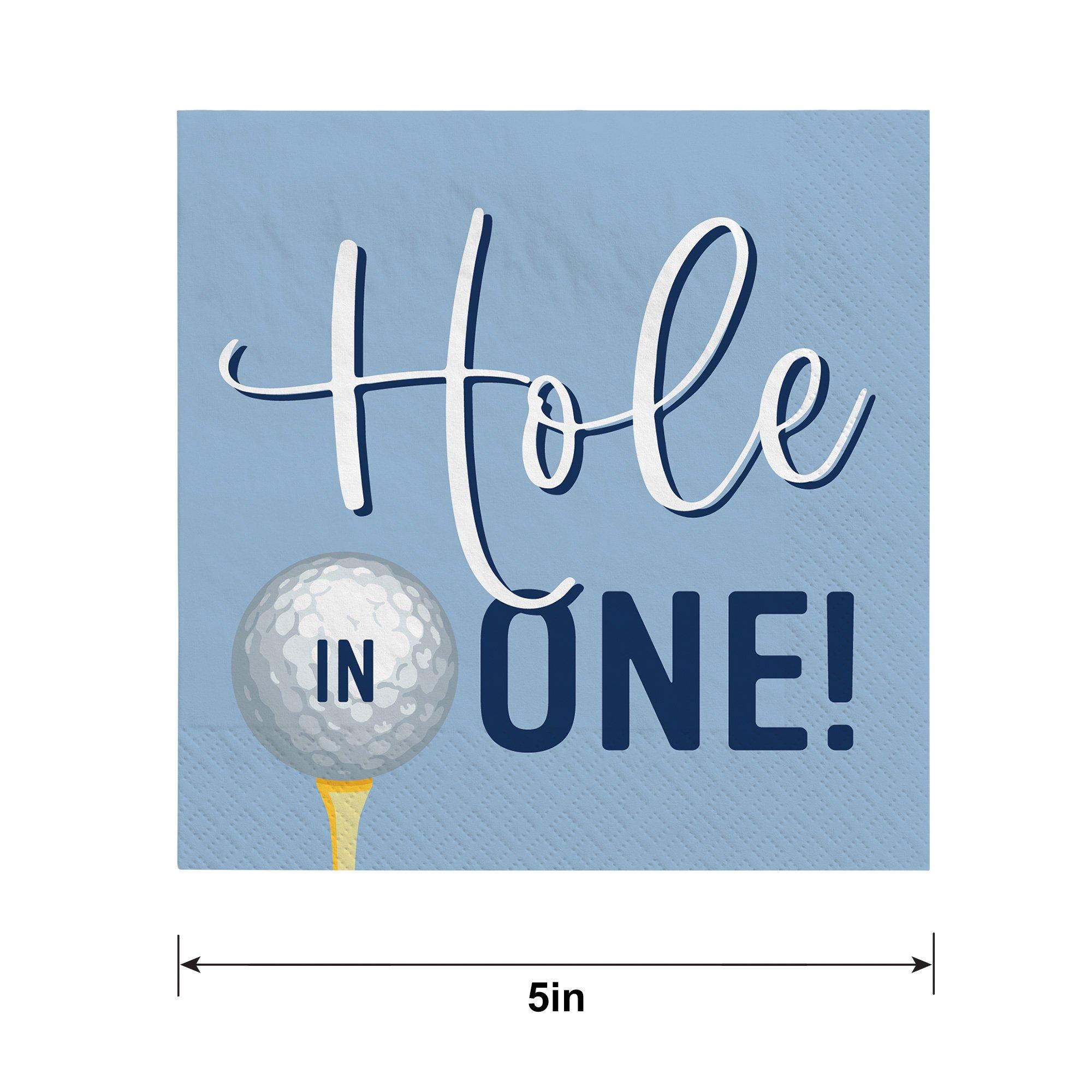 Hole in One Golf Paper Beverage Napkins. 5in. 40ct - Image 2