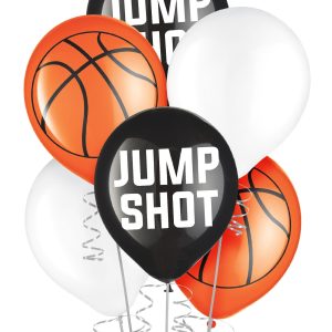 Basketball Latex Balloons. 12in. 6ct