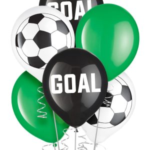 Soccer Latex Balloons. 12in. 6ct