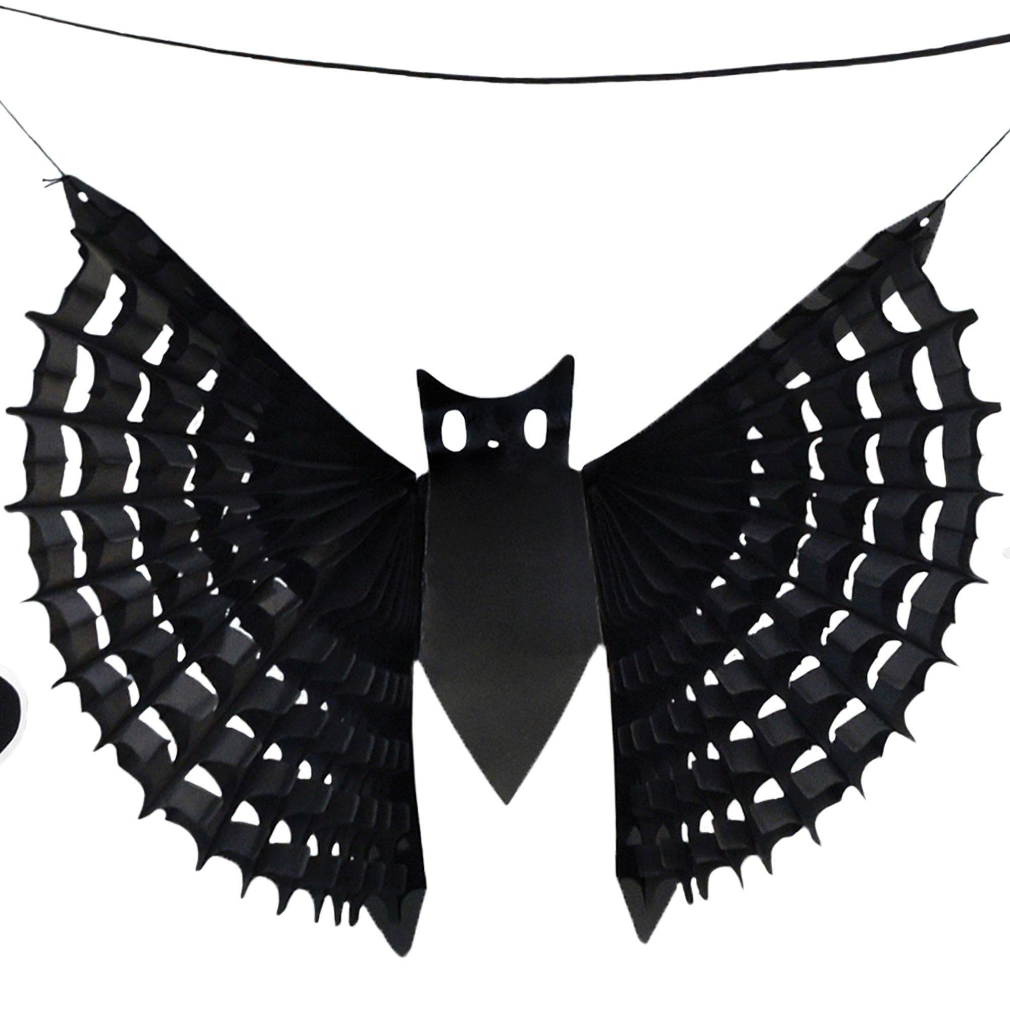 Spellbound Halloween Honeycomb & Tissue Banner Set. 8.5ft. 2pc - Image 3