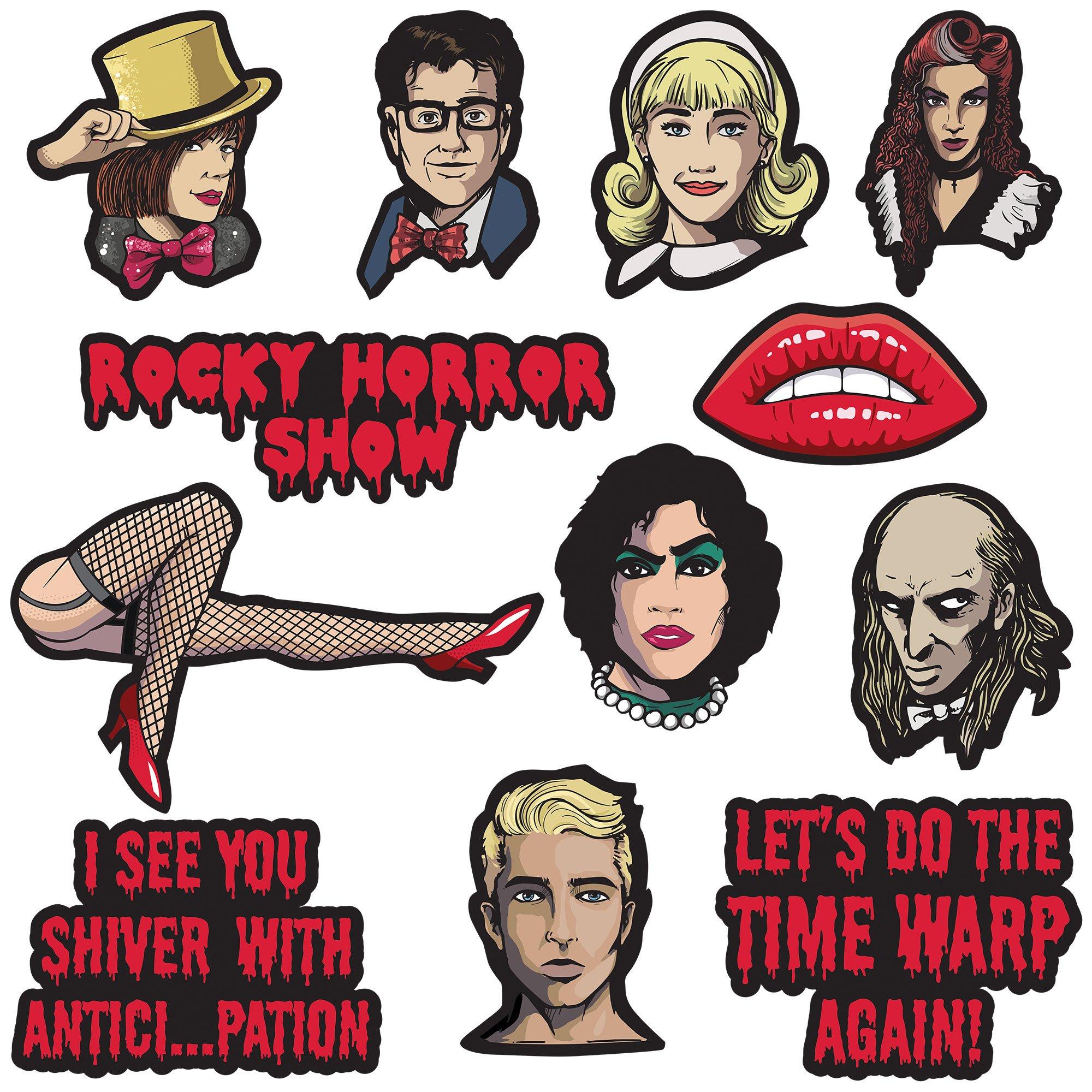 Rocky Horror Show Cardstock Cutouts. 12pc