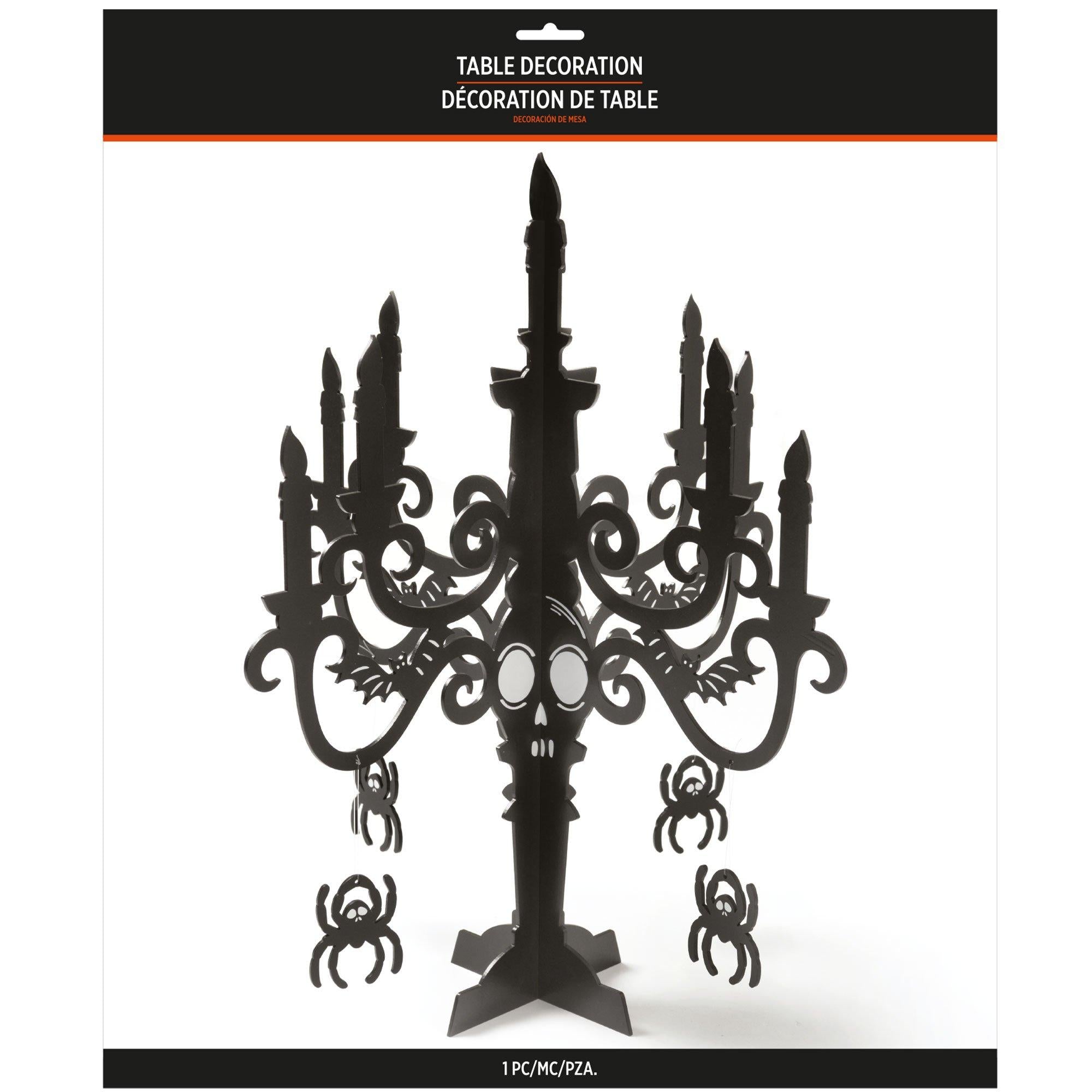 Black MDF Candelabra Decoration. 17in x 19.5in - Spellbound Halloween - Image 6