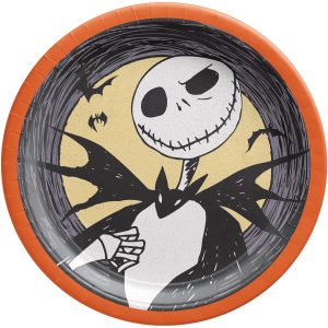 Jack Skellington Paper Dinner Plates. 10in. 18ct - The Nightmare Before Christmas