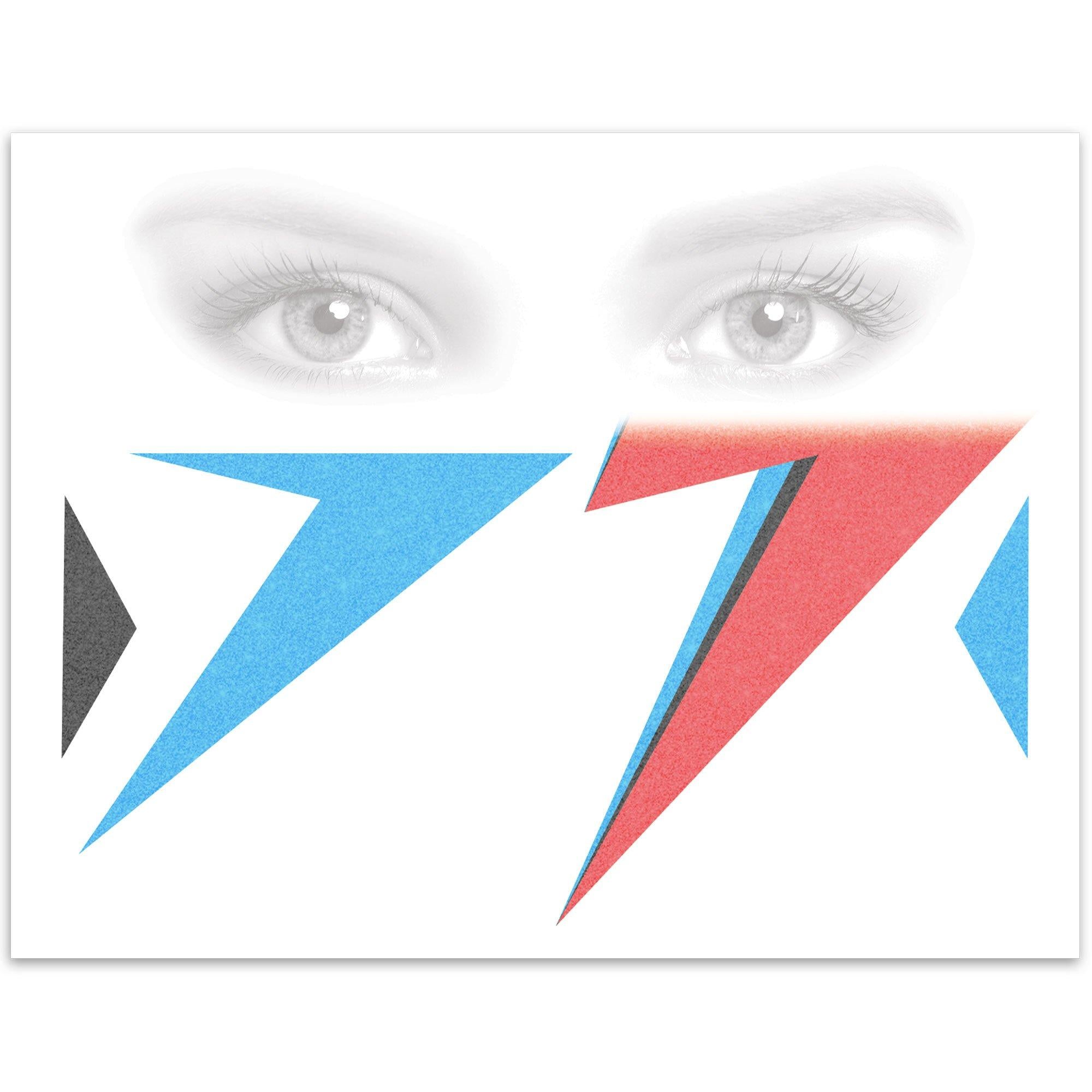 80s Glam Rock Star Temporary Face Tattoo Kit. 95pc - Image 4