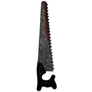 Rhinestone Dripping Blood Saw Prop