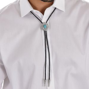 Western Faux Turquoise Bolo Tie