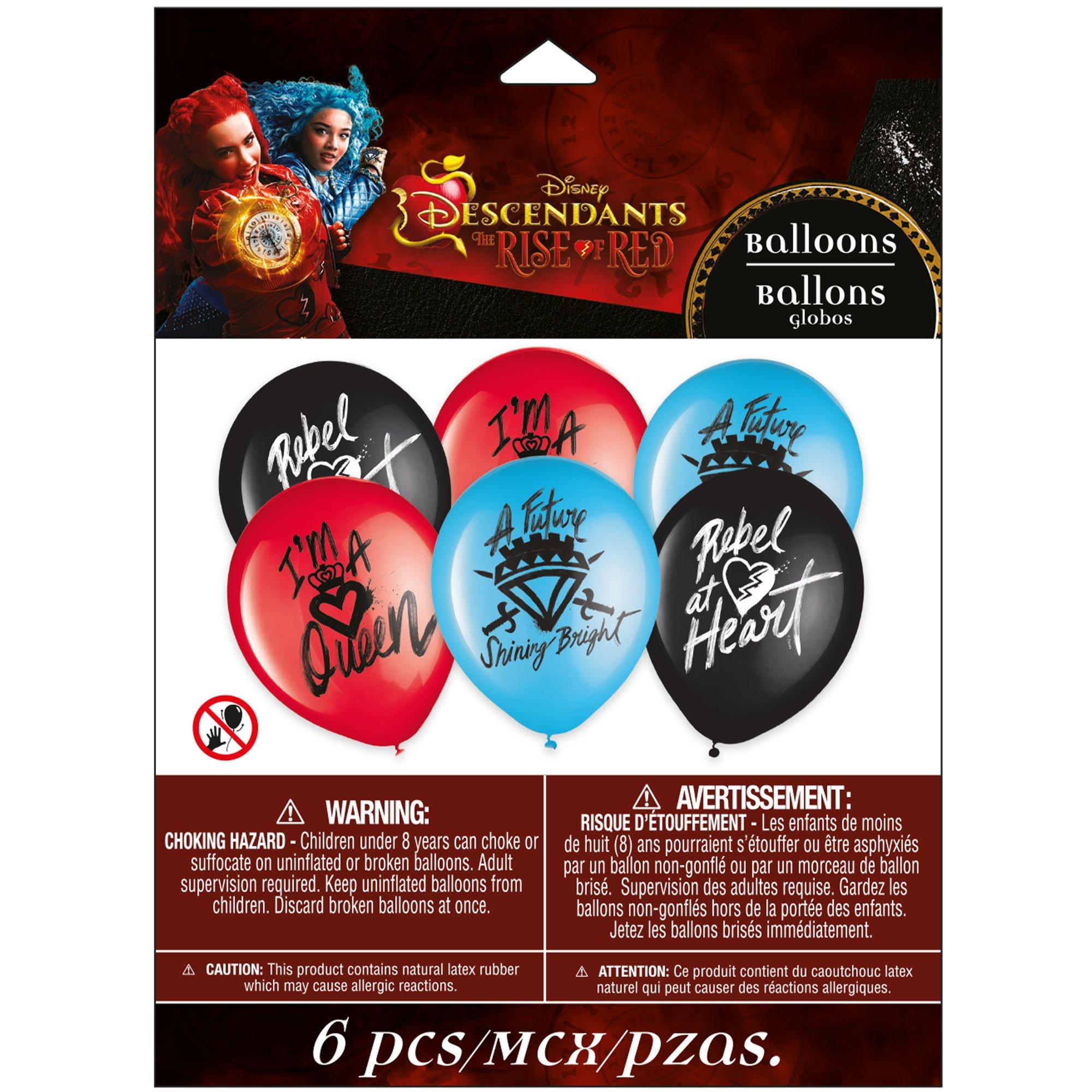 6ct. 12in. Descendants 4 Latex Balloons - Image 2