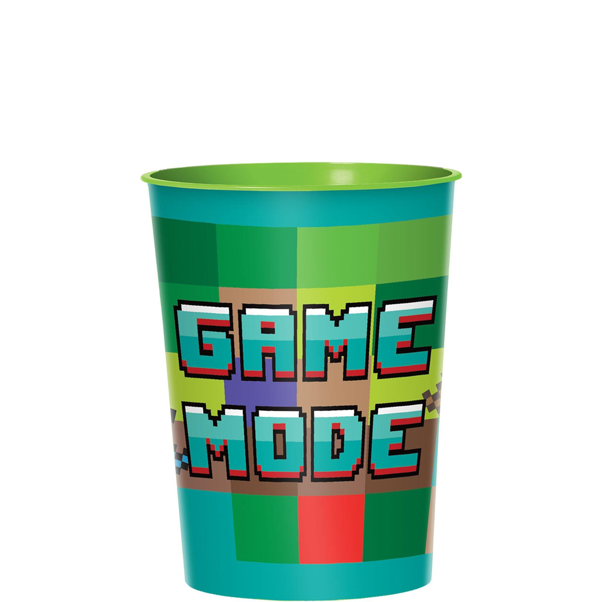 Pixel Party Plastic Favor Cup. 16oz - Image 2