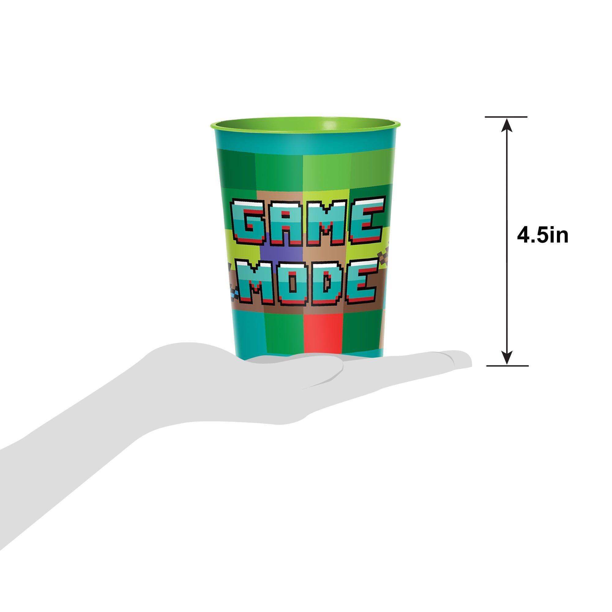 Pixel Party Plastic Favor Cup. 16oz - Image 3