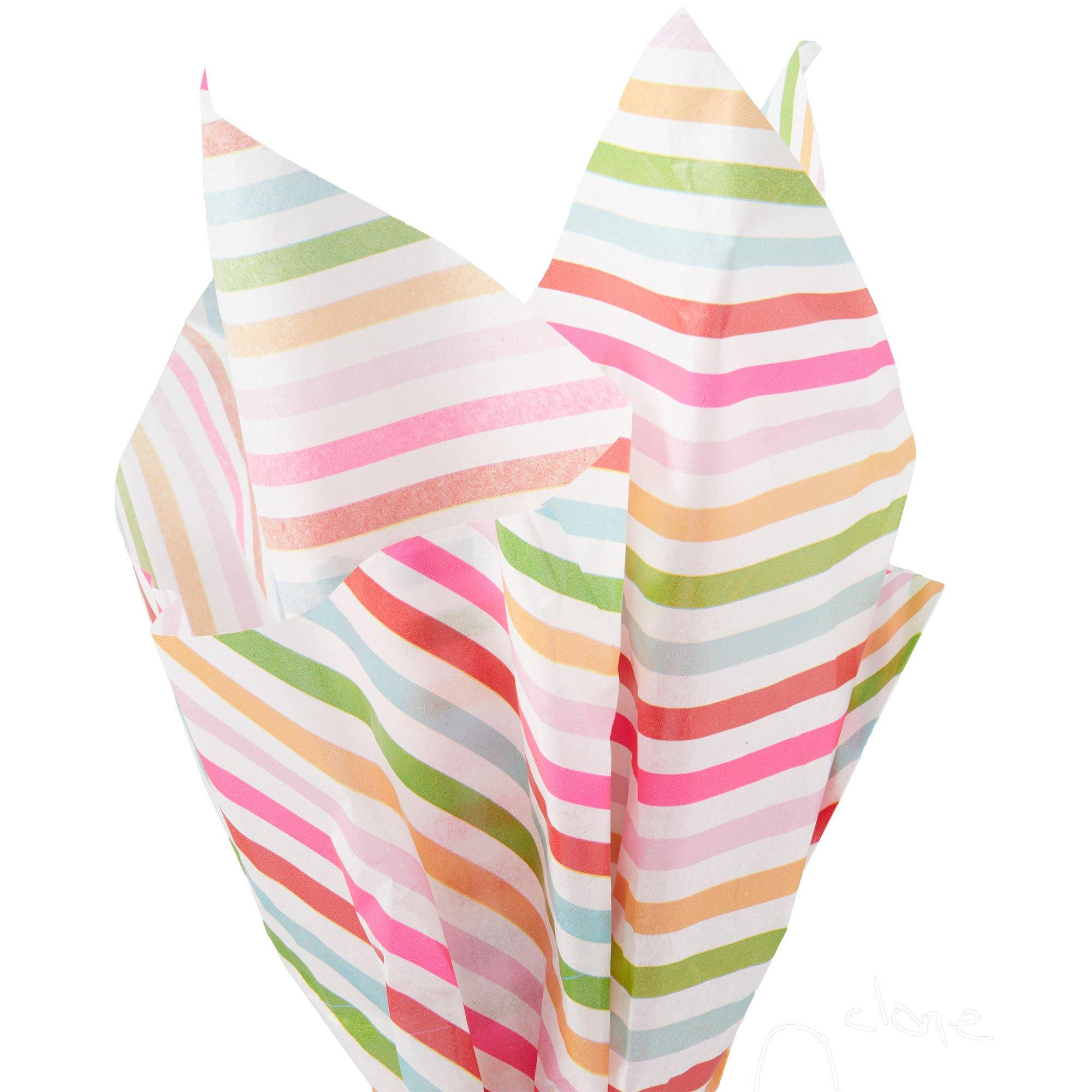 Candy Stripe Tissue Paper. 20in x 20in. 8ct - Image 2