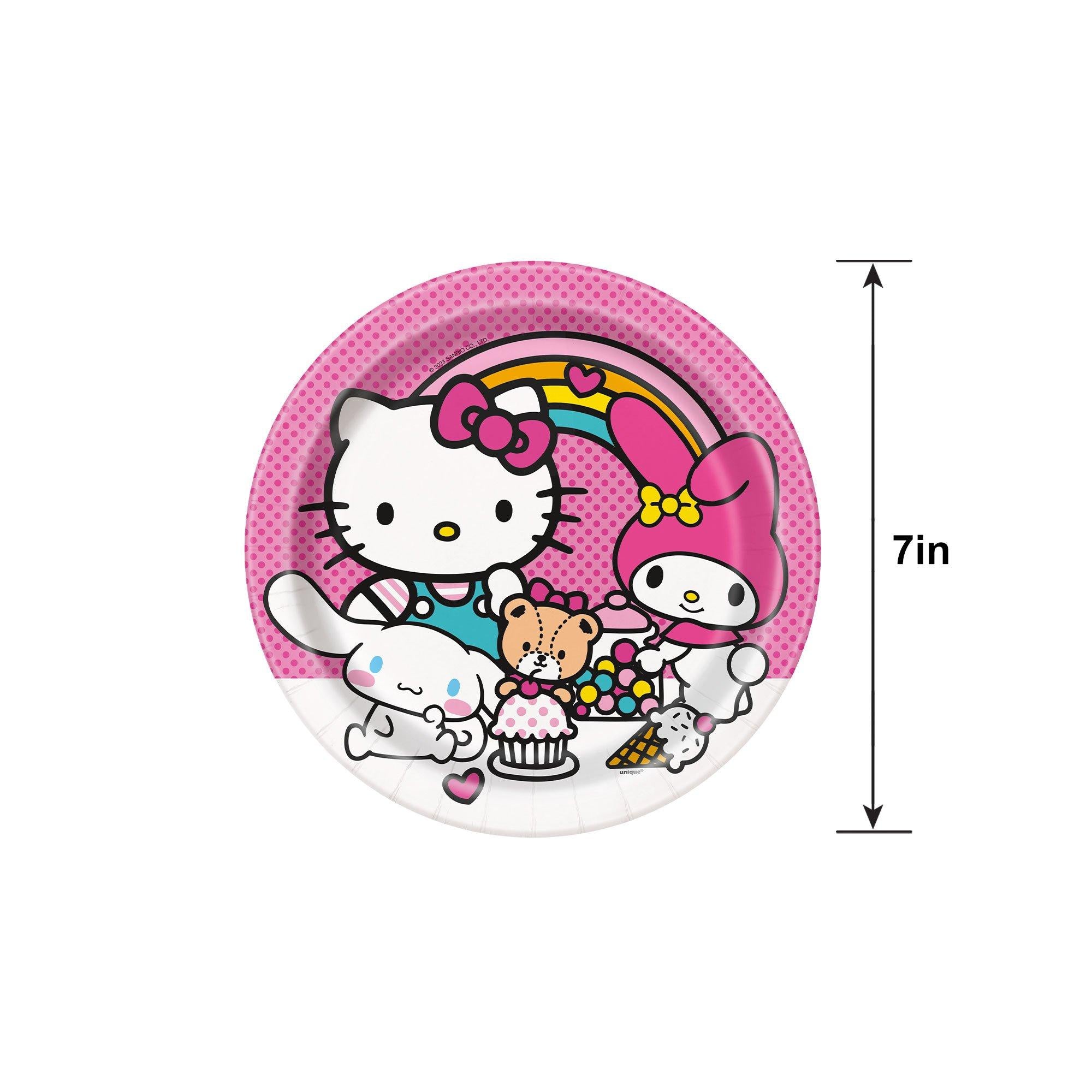 Hello Kitty and Friends Dessert Plates. 7in. 8ct - Sanrio - Image 7