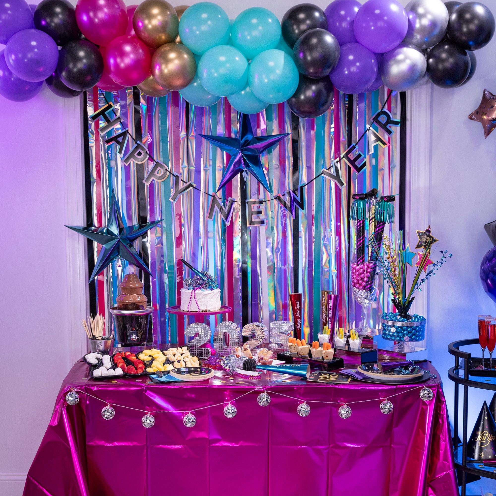 Starlight New Year's Eve Fringe Curtain Backdrop Kit. 4ft x 6ft. 2pc - Image 4