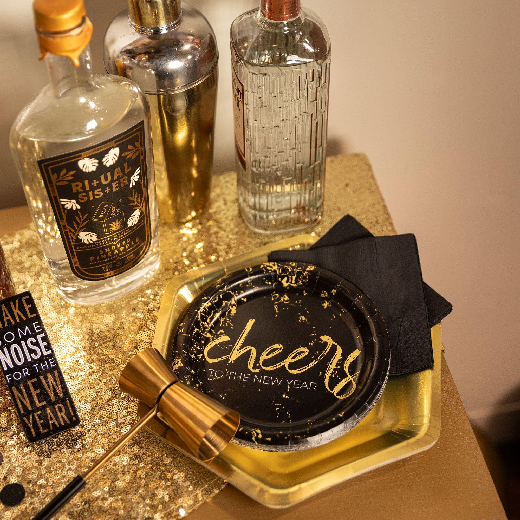 Cheers to the New Year Paper Dessert Plates. 6.75in. 20ct - Image 3