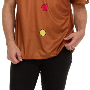 Adult Gingerbread Man T-shirt & Mask Costume Accessory Kit