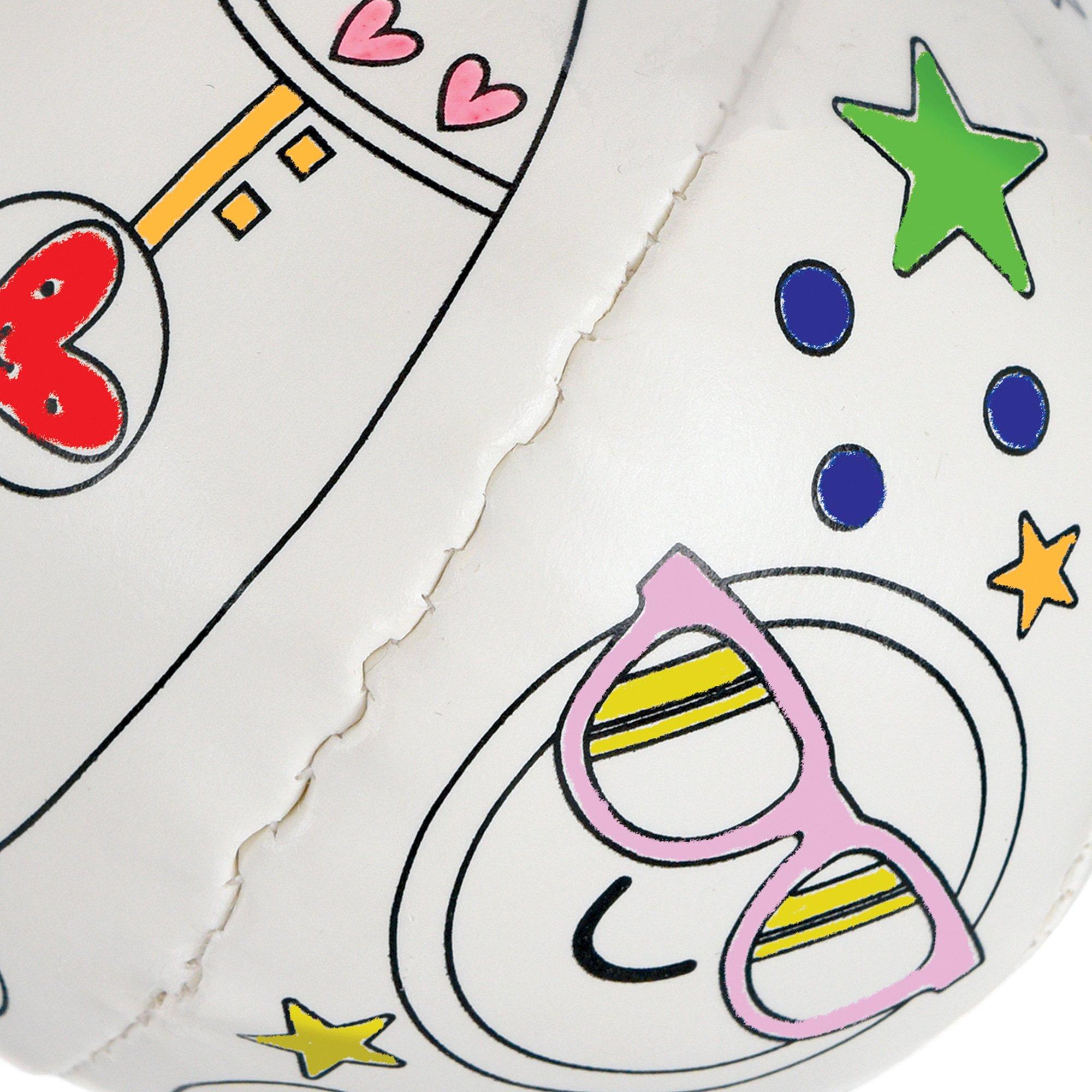 Valentine's Day Coloring Ball Favor with Markers - Image 2