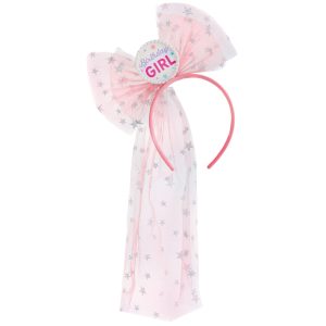 Iridescent Birthday Girl Bow Headband