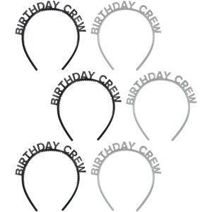 Birthday Crew Headbands. 6pc