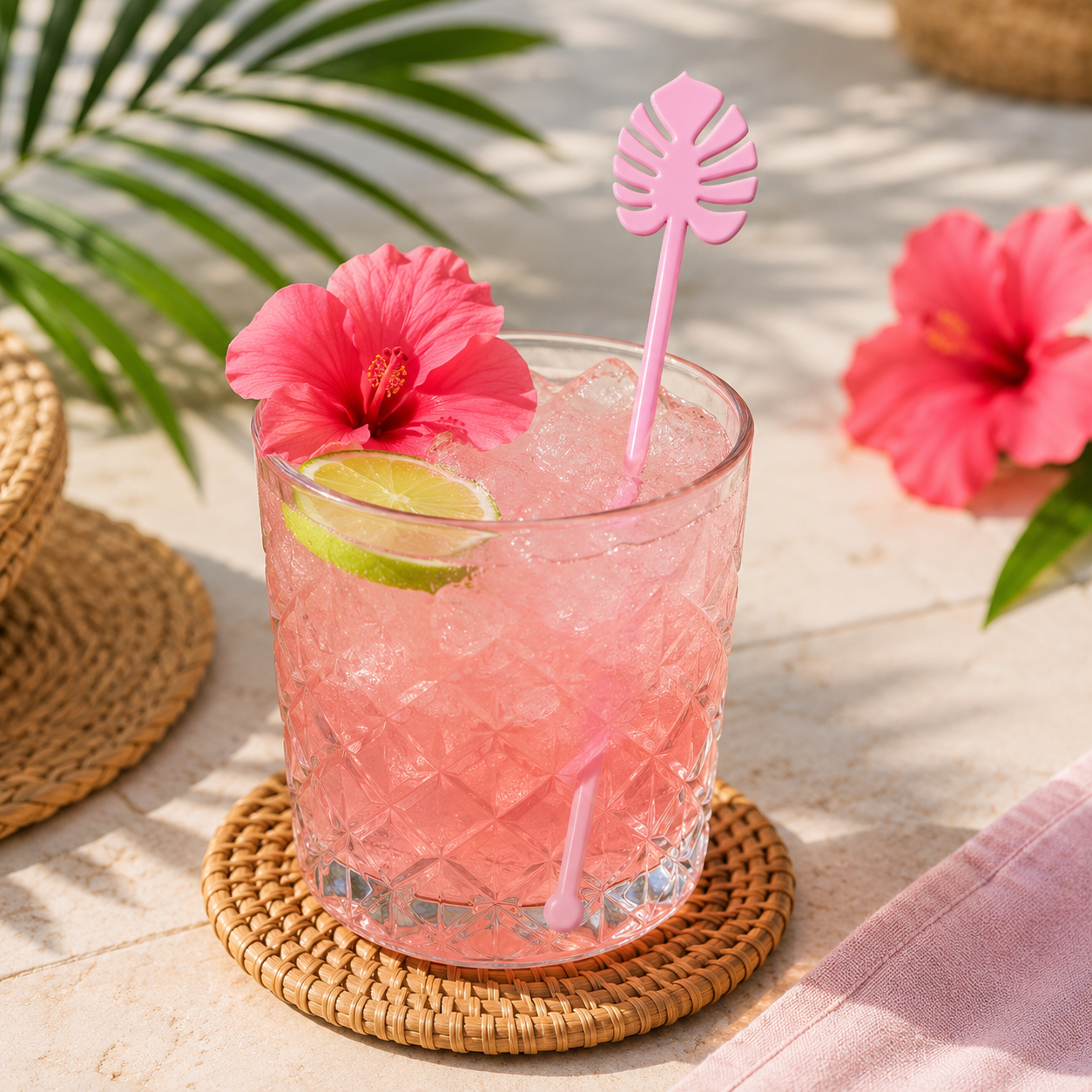 Royal Palm Tropical Drink Stirrers. 7.75in. 4ct - Image 2