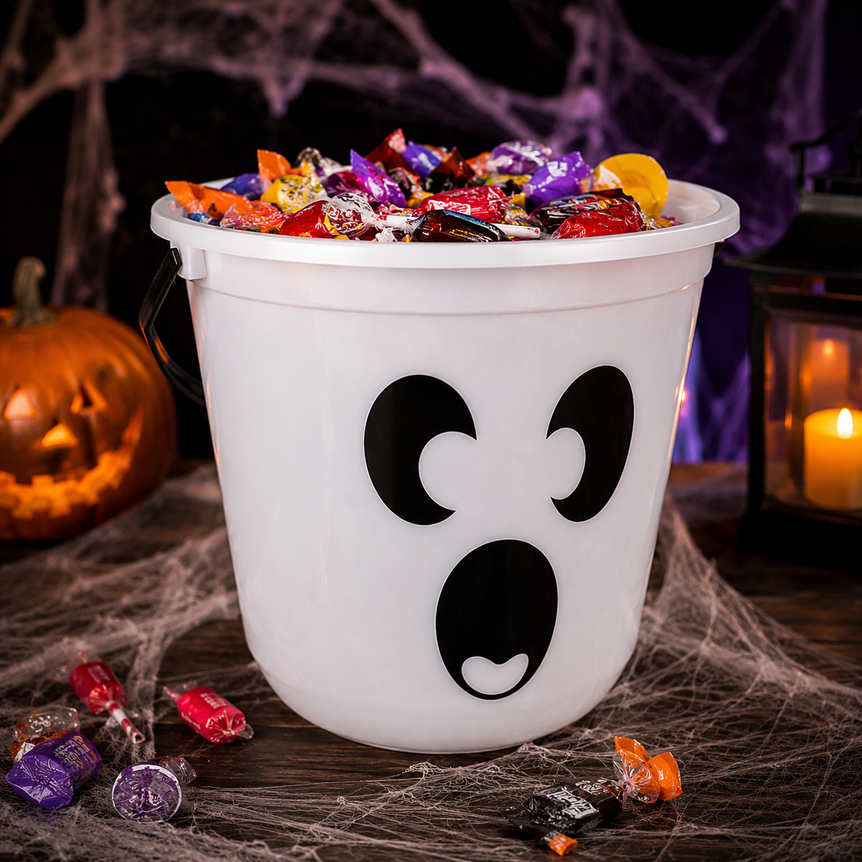 Glow-in-the-Dark Ghost Trick-or-Treat Bucket - Image 2