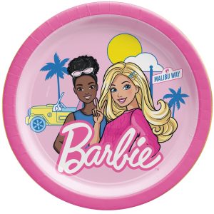 Barbie Party Dessert Plates. 7in. 8ct