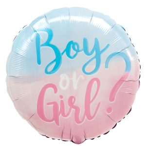 Boy or Girl? Gender Reveal Foil Balloon. 18in