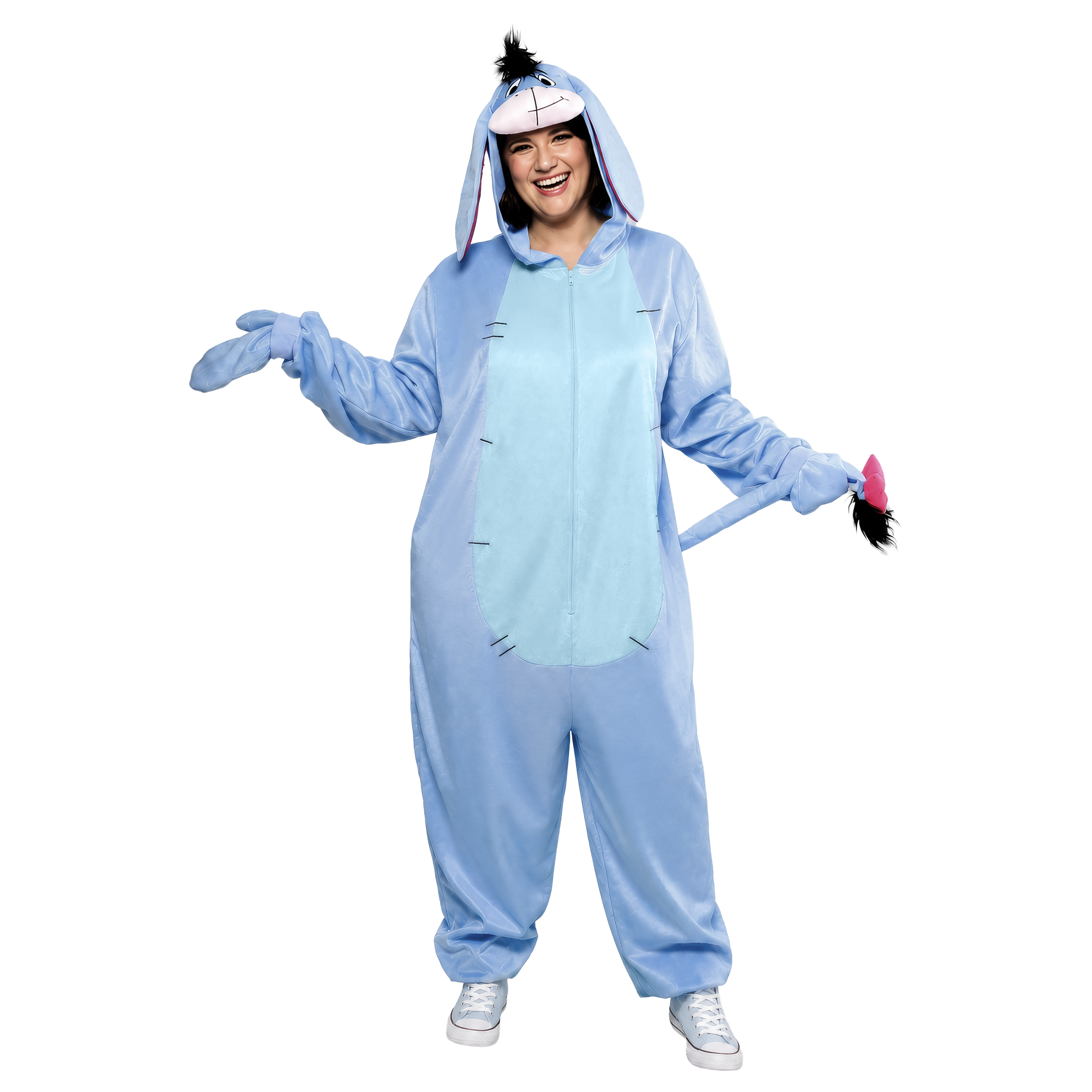 Disney Winnie the Pooh Eeyore Plus Size Zipster Costume for Adults