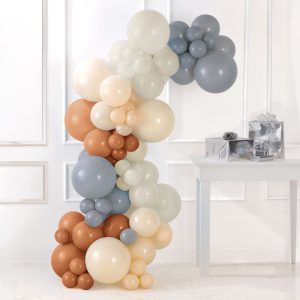Air-Filled Latex Balloons Garland Neutrals. 90pc