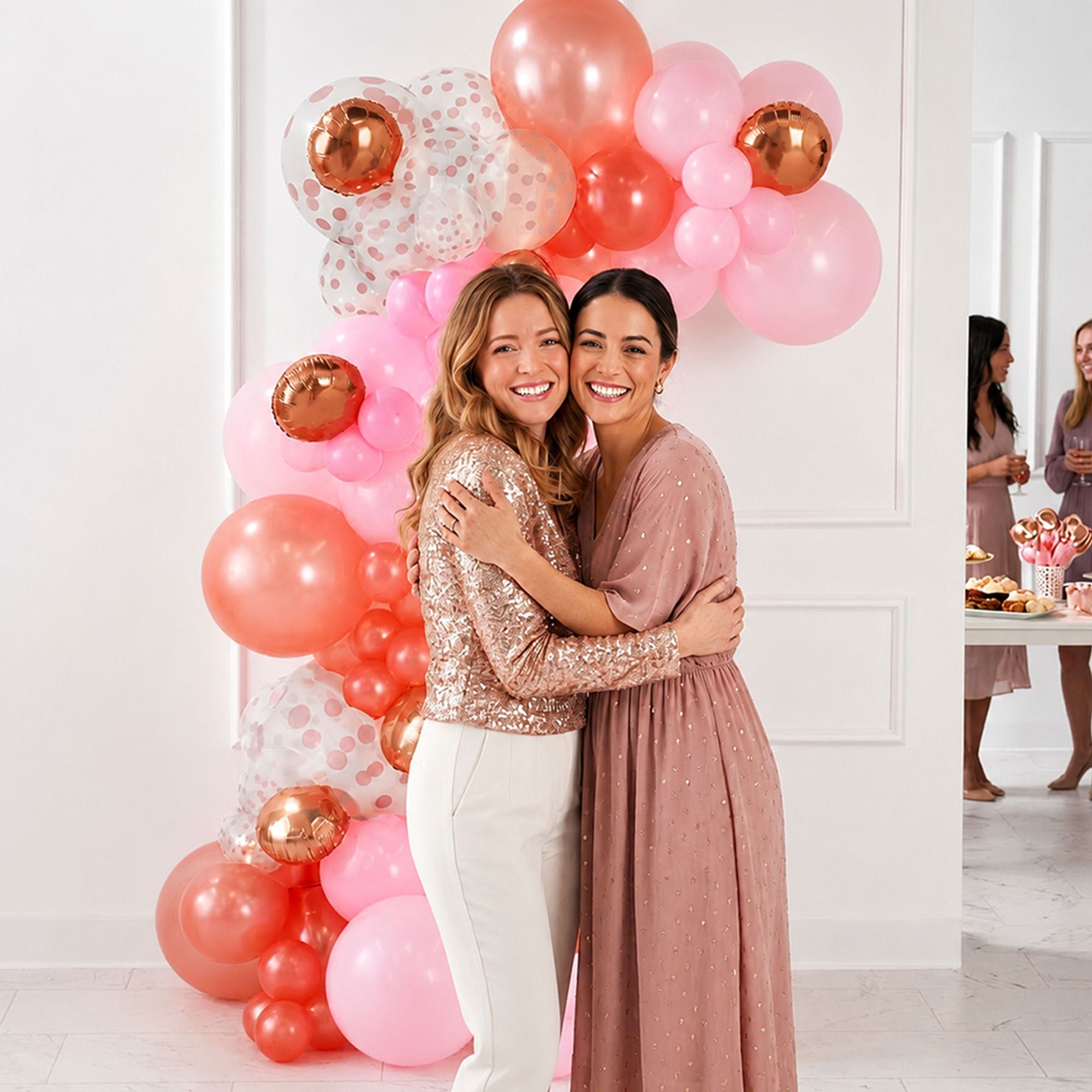 Air-Filled Latex Balloons Garland Rose Gold. 90pc - Image 2